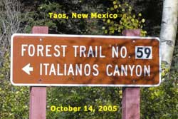 Pet friendly dog park in Taos, New Mexico: Italianos and Gavilan